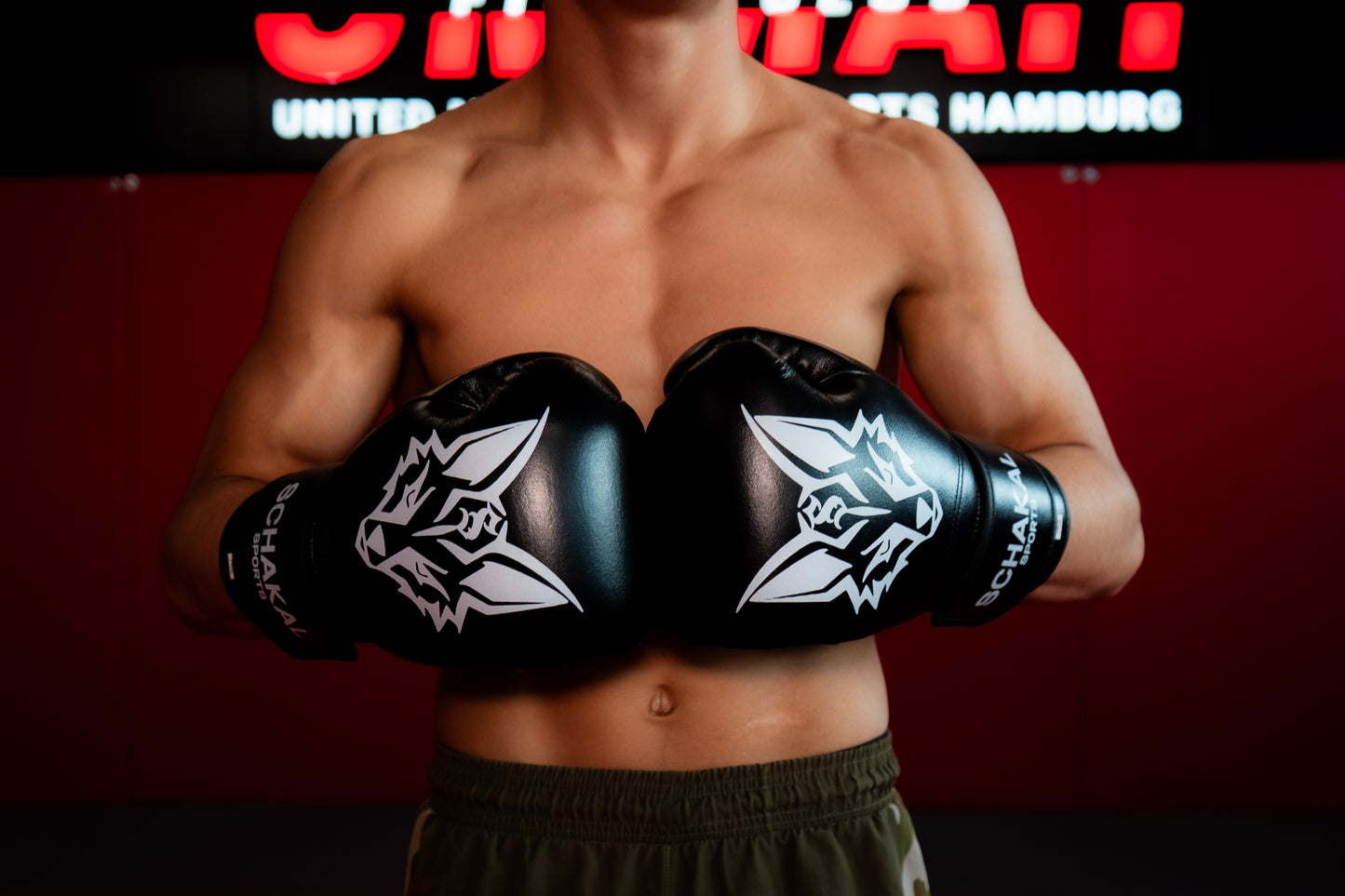 Schakalsports Boxhandschuhe MMA-Handschuhe schwarz