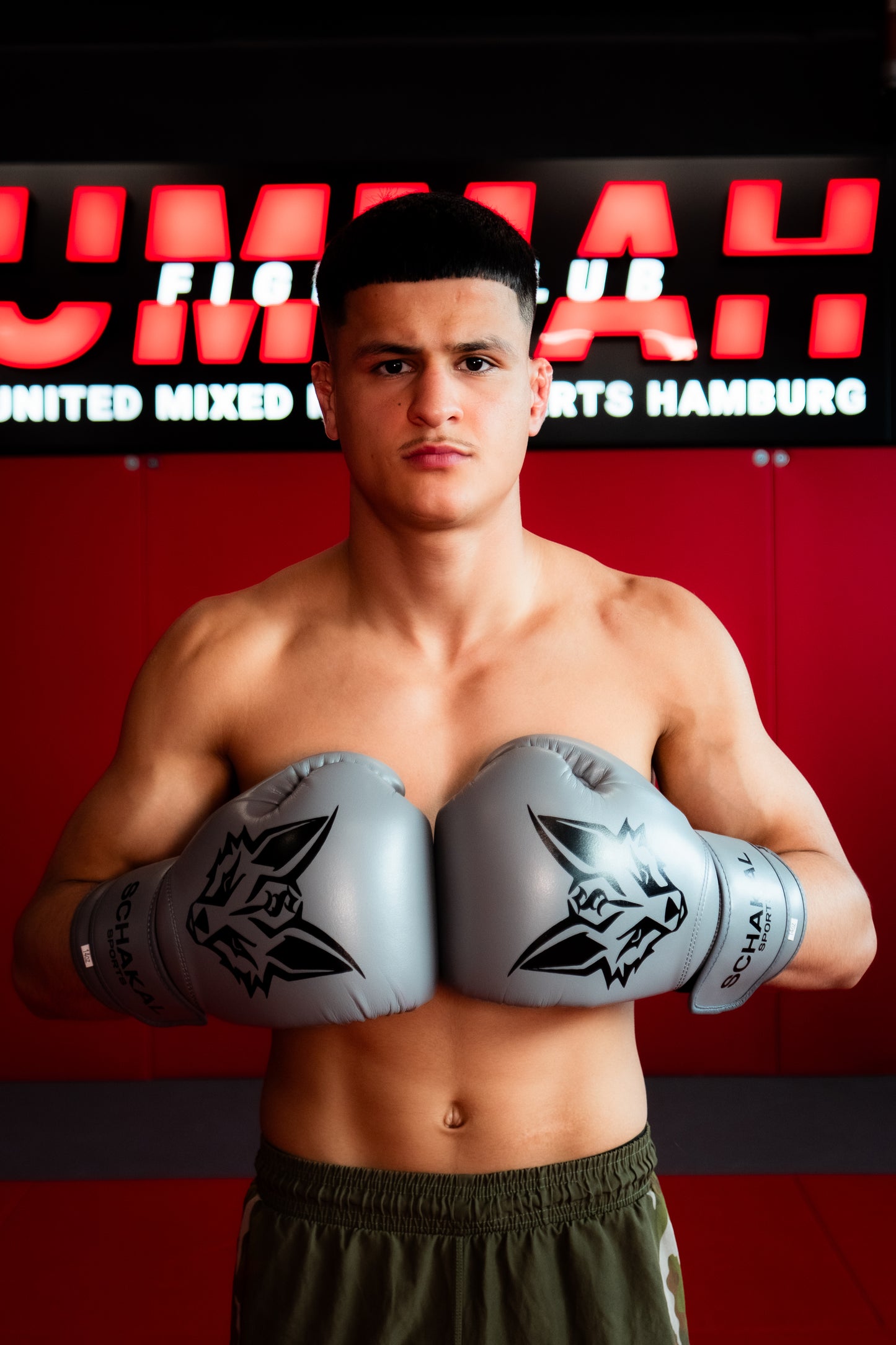 Schakalsports Boxhandschuhe MMA-Handschuhe grau